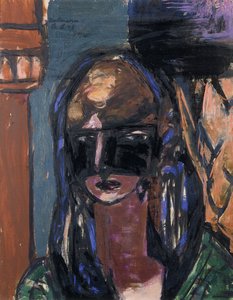 Frau mit Maske von Max Beckmann