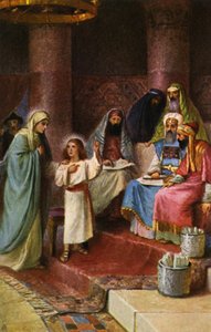 Hannah bringt Samuel zu Eli im Tempel von Max Hirmer