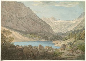 Der Blaue Pool im Reintal bei Garmisch von Max Joseph Wagenbauer