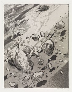Bergsturz (Zelt, Opus XIV, 1. Teil, Nr. 20) von Max Klinger