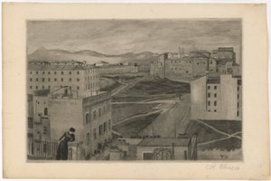 Blick aus dem Atelierfenster in Rom von Max Klinger