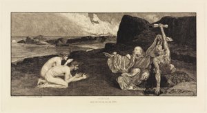 Intermezzo (Adam und Eva und Tod und Teufel) (Eine Liebe, Opus X, Blatt 6) von Max Klinger