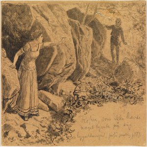 Narcissus und Echo I. von Max Klinger