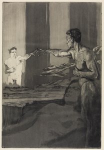 Philosoph (Vom Tode, Zweiter Theil, Opus XI, Blatt 4) von Max Klinger