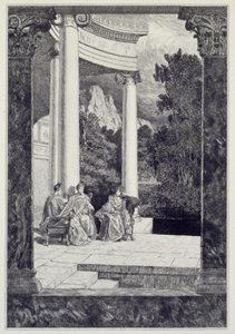 Psyche und ihre Schwestern, Blatt 18 aus der Folge „Amor und Psyche: Opus V“ von Max Klinger