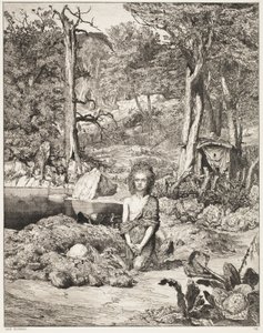 Simplicius am Grab des Einsiedlers von Max Klinger