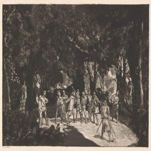 Simplicius unter den Soldaten von Max Klinger