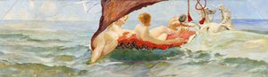 Venus in der Muschelwagen. Teil der Wanddekoration der Villa Albers, 1884-1885 von Max Klinger