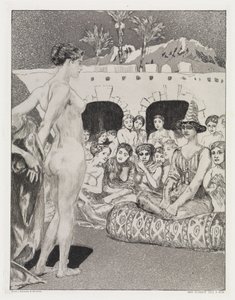 Vor der Königin von Max Klinger