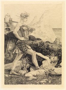 Zeit und Ruhm (Vom Tode, Zweiter Theil, Opus XI, Blatt 11) von Max Klinger