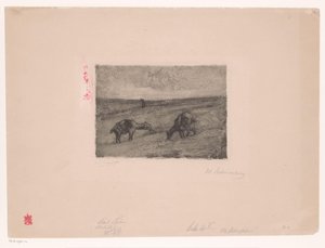 Landschaft mit weidenden Ziegen von Max Liebermann (signed by artist)