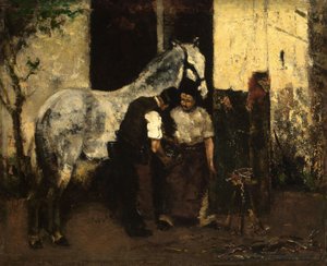 Beim Hufschmied von Max Liebermann