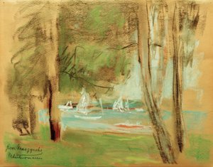 Boote am Wannsee von Max Liebermann