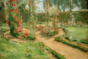 Der Rosengarten in Wannsee mit der Tochter und der Enkelin von Max Liebermann