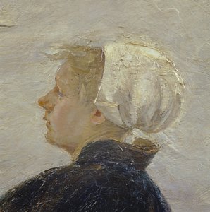 Detail aus Netze reparieren, 1889