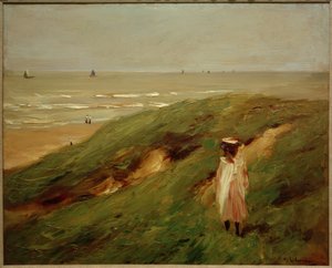 Düne bei Noordwijk mit Kind - Mädchen in den Dünen
