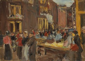 Jüdisches Viertel in Amsterdam; Judengasse in Amsterdam, Ecke Jodenbreestraat, 1905