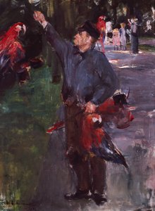 Mann mit Papageien von Max Liebermann