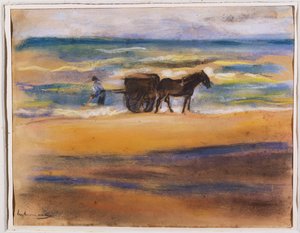 Muschelsucher am Strand von Max Liebermann