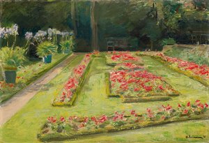 Die Blumenterrasse im Wannsee-Garten, 1921 von Max Liebermann