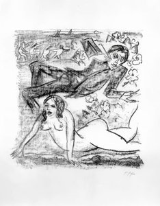 Kleopatra und Dichter von Max Pechstein