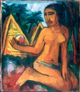 Kniendes Mädchen auf den Palauinseln