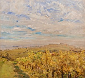 Früher Herbst in der Pfalz. Weinberge bei Neukastel von Max Slevogt