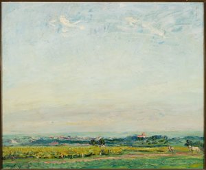 Landschaft mit Blick auf Landau in der Pfalz von Max Slevogt