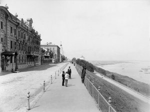 Strelka, Zusammenfluss der Wolga und Oka, Nischni Nowgorod, Russland, 1896