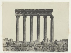 Baalbeck (Heliopolis), Kolonnade des Sonnentempels; Syrien von Maxime Du Camp
