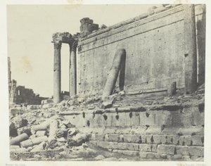 Baalbeck (Heliopolis), Tempel des Jupiter, Ostfassade; Syrien von Maxime Du Camp