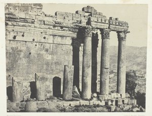 Baalbeck (Heliopolis), Tempel des Jupiter, Westfassade; Syrien von Maxime Du Camp
