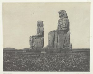 Gournah, Die Kolosse, Theben, 1849-51, gedruckt 1852 von Maxime Du Camp