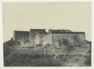 Großer Tempel der Isis in Philä, Gesamtansicht von Norden; Nubien, Platte 80 aus dem Album "Ägypten, Nubien, Palästina und Syrien" (1852)