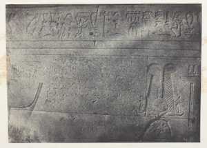 Großer Tempel der Isis in Philä, demotische Inschrift; Nubien, Tafel 76 aus dem Album "Ägypten, Nubien, Palästina und Syrien" (1852) von Maxime Du Camp