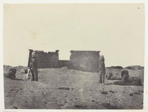 Hémi-Spéos De Séboua, Drômos; Nubien, Tafel 97 aus dem Album "Ägypten, Nubien, Palästina und Syrien" (1852) von Maxime Du Camp
