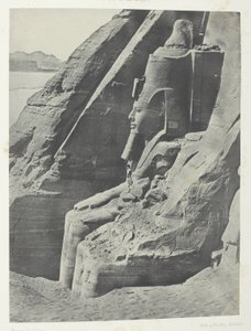 Ibsamboul, Koloss des östlichen Späos von Phrè, im Profil gesehen; Nubien, Tafel 104 aus dem Album "Ägypten, Nubien, Palästina und Syrien" (1852)
