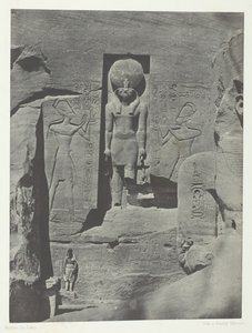Ibsamboul, Skulpturen des Eingangs des Späos von Phrè, Nubien, 1849-51, gedruckt 1852
