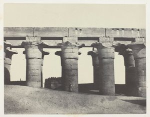 Luxor, Große Kolonnade des Palastes; Theben von Maxime Du Camp