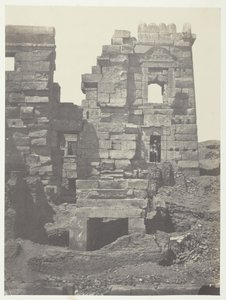 Médinet-Habou, Nordfassade des Gynäkions von Ramses-Méiamoun, Theben, 1849-1851 von Maxime Du Camp
