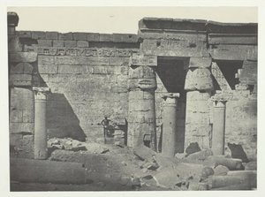 Médinet-Habou, Peristyl des Palastes von Ramsès-Méiamoun, Theben, 1849-51, gedruckt 1852