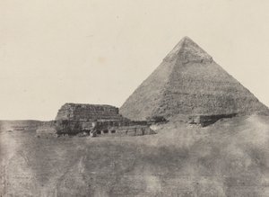 Pyramide von Chephren, Mittleres Ägypten, Tafel 10 aus dem Album „Ägypten, Nubien, Palästina und Syrien“ (1852) von Maxime Du Camp