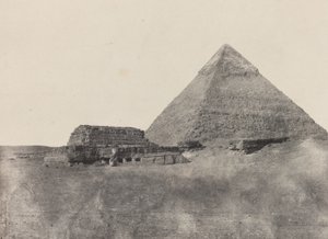 Pyramide von Chephren, Mittleres Ägypten, Tafel 10 aus dem Album „Ägypten, Nubien, Palästina und Syrien“ (1852)
