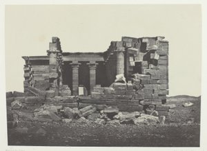 Tempel von Maharakkah (Hièra Sycaminos der Griechen); Nubien, Platte 96 aus dem Album "Ägypten, Nubien, Palästina und Syrien" (1852)