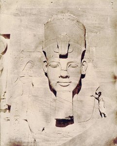 Reise nach Ägypten mit Flaubert, Foto von Maxime Du Camp. Koloss von Abu Simbel.