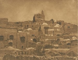 Ansicht der Moschee von El-Melouyeh und eines Viertels von Jerusalem, August 1850