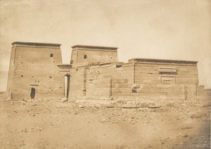 Gesamtansicht des Tempels von Dakkeh Pselcis, vom Norden aus gesehen, 5. April 1850