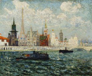 Die Pavillons, Pariser Weltausstellung, 1900 von Maxime Emile Louis Maufra