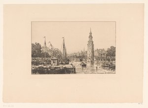 Ansicht des Montelbaansturms in Amsterdam