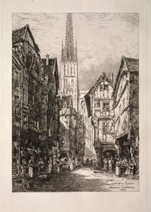Eine Straße in Rouen